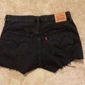 Levi’s 501 distressed jean shorts